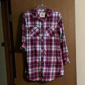 Flannel Shirt Dress